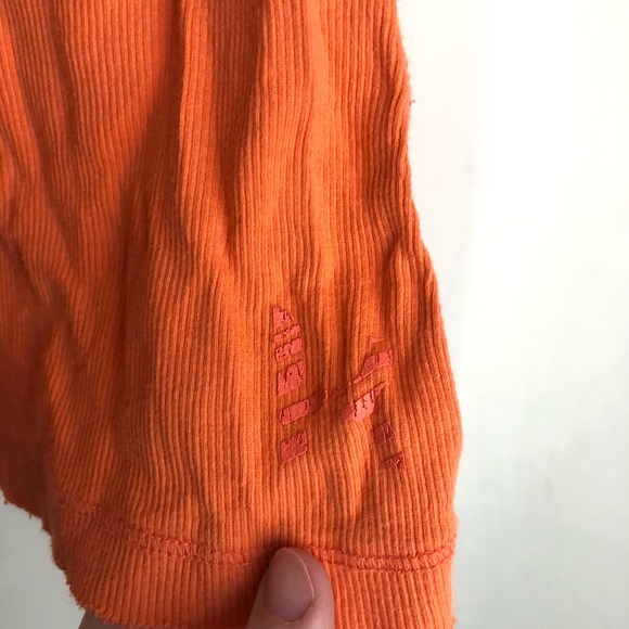 Kirra Women's Orange Scoop Neck Tank Top Ribbed Size Small - Picture 2 of 5